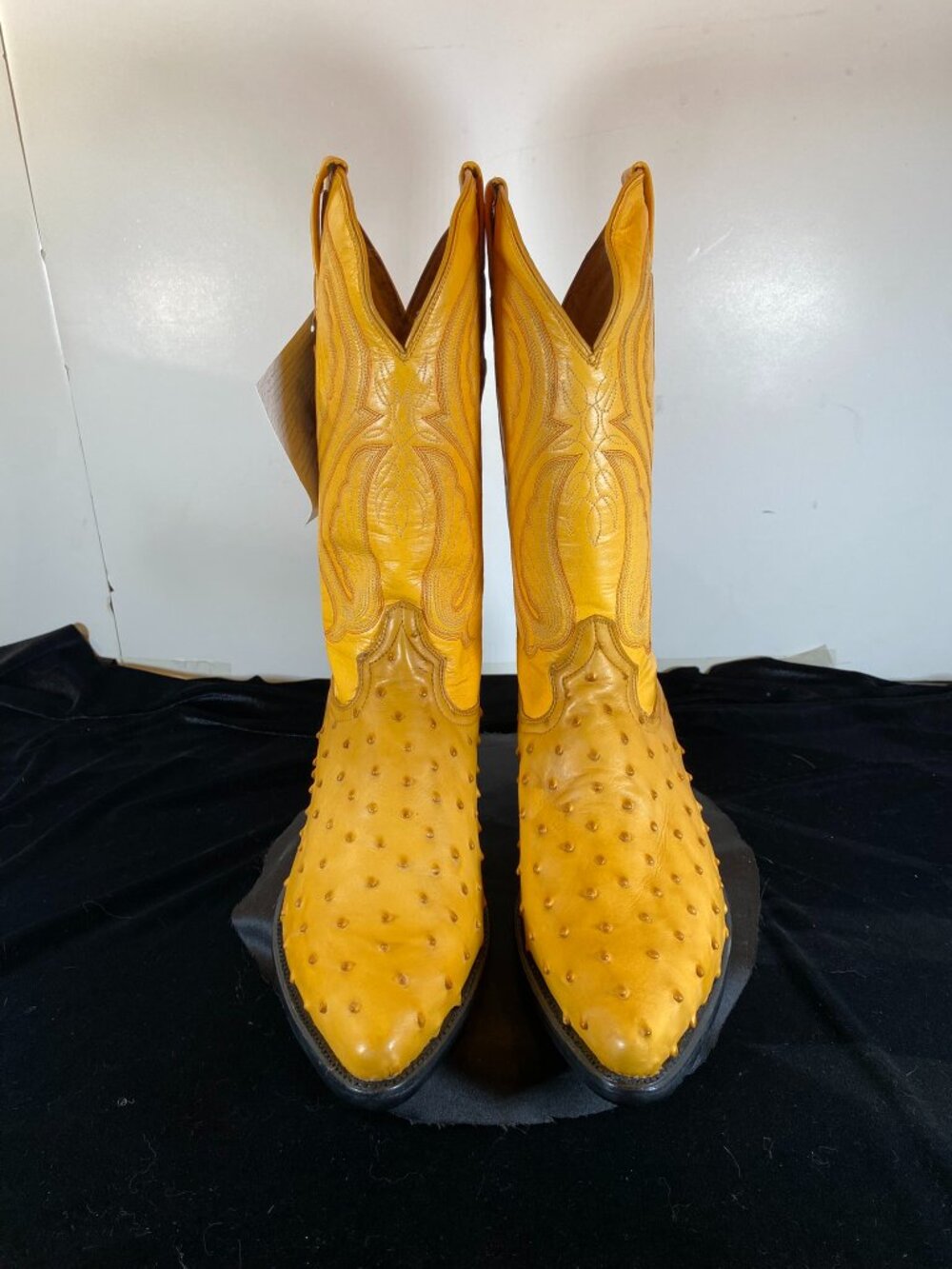 Mens Rodeo NWT Bravo Ostrich Print Cowboy Boots, Men's 11.5, 30 Mex Size,